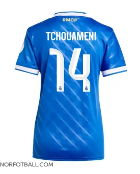 Billige Fotballdrakt Real Madrid Aurelien Tchouameni #14 Replika Tredjedrakt Dame 2025-26 Kortermet Billige Fotballdrakt Real Madrid Aurelien Tchouameni #14 Replika Tredjedrakt Dame 2025-26 Kortermet